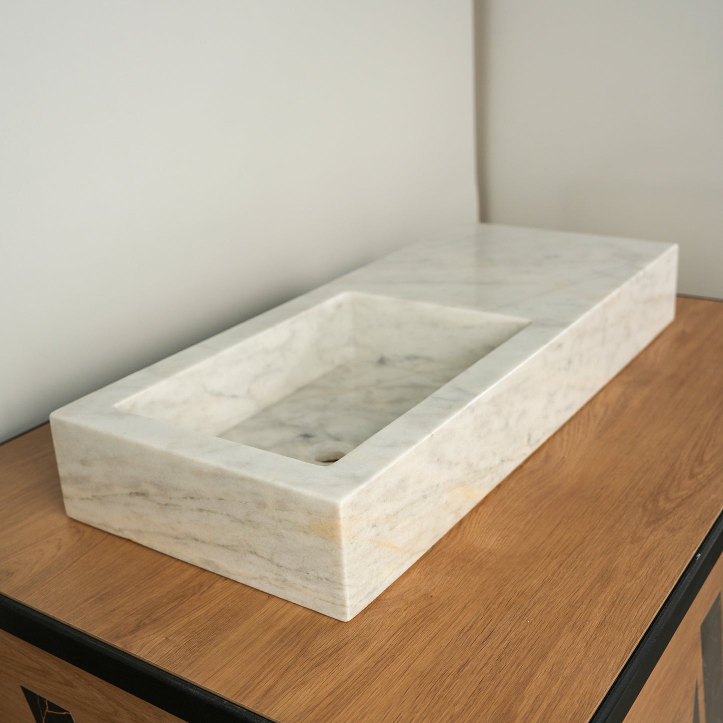 Carrara White Marble Sink (Extra Vanity)