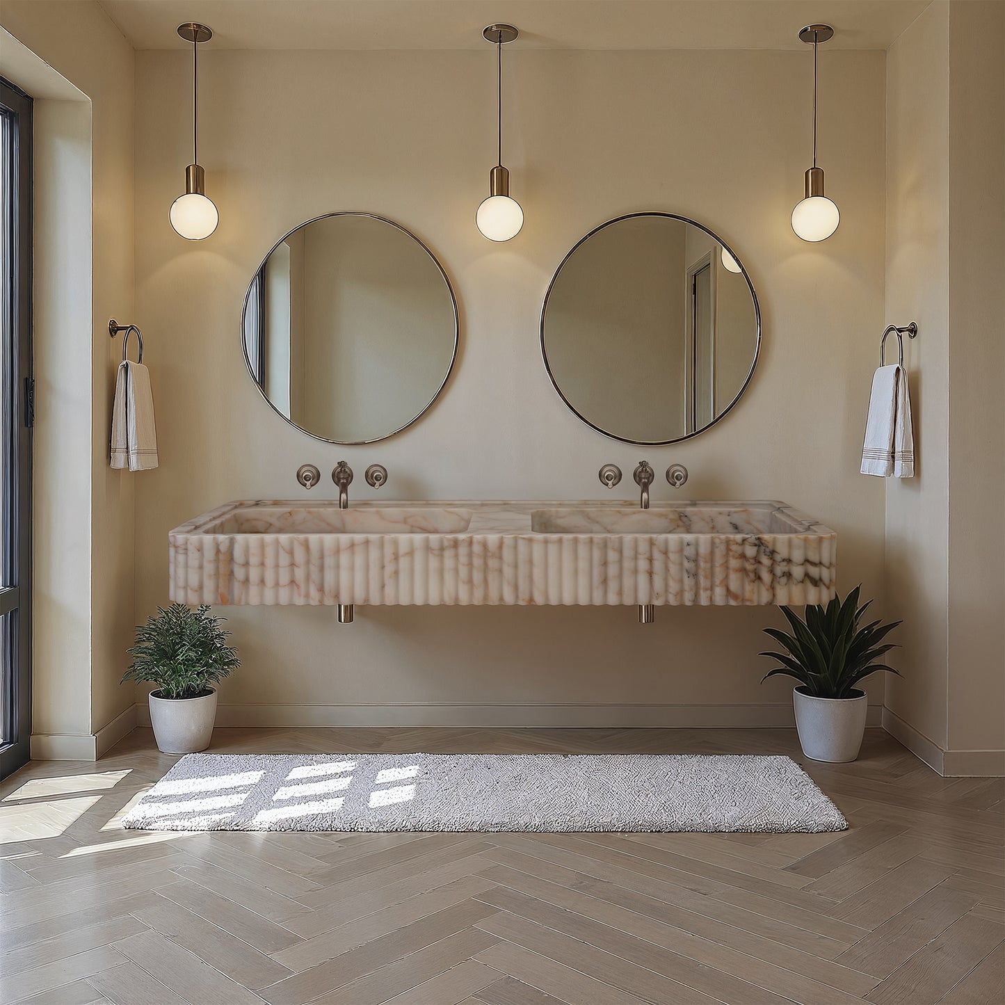 Calacatta Gold Marble Sink (Double Sink)
