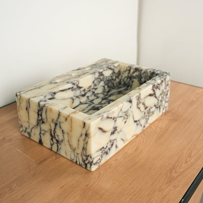 Calacatta Viola Marble Sink (Sharp Edge)