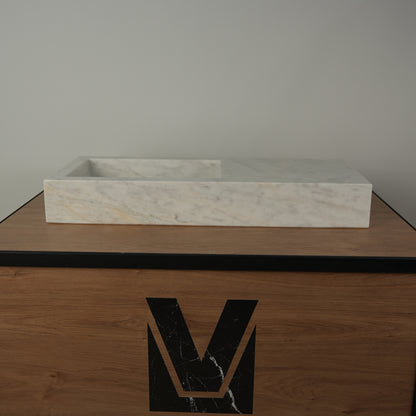 Carrara White Marble Sink (Extra Vanity)