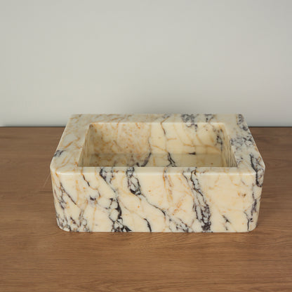 Calacatta Viola Marble Sink (Rounded Edge)