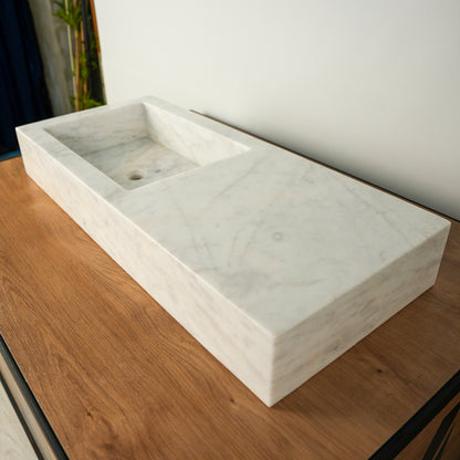 Carrara White Marble Sink (Extra Vanity)