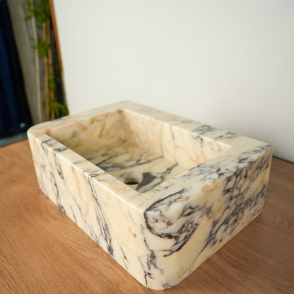 Calacatta Viola Marble Sink (Rounded Edge)