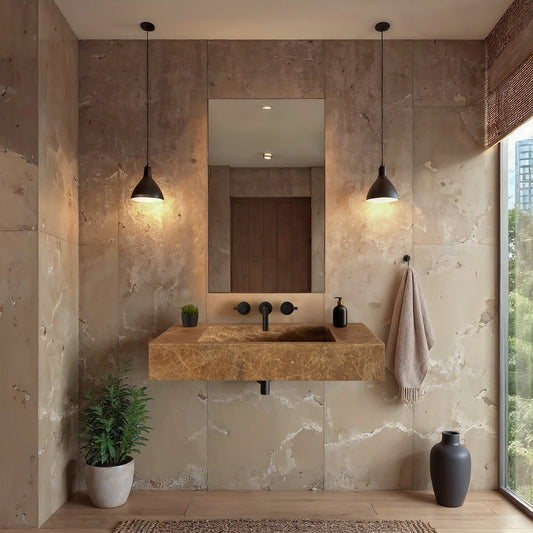 Emperador Marble Sink
